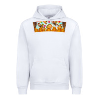 White Nach Valentine Urban Hoodie - CowhideDigitalArt
