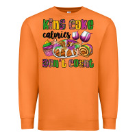 Carrot king cake calories don't count mardi gras Premium Sweatshirt - OliviaCreatesArt