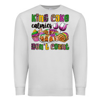 Dove Grey king cake calories don't count mardi gras Premium Sweatshirt - OliviaCreatesArt