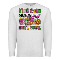 Oatmeal Heather king cake calories don't count mardi gras Premium Sweatshirt - OliviaCreatesArt