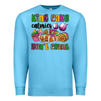 Ocean Blue king cake calories don't count mardi gras Premium Sweatshirt - OliviaCreatesArt