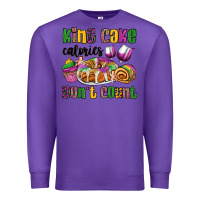Purple king cake calories don't count mardi gras Premium Sweatshirt - OliviaCreatesArt