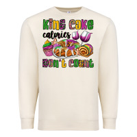 Sandshell king cake calories don't count mardi gras Premium Sweatshirt - OliviaCreatesArt