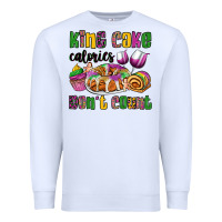 White king cake calories don't count mardi gras Premium Sweatshirt - OliviaCreatesArt