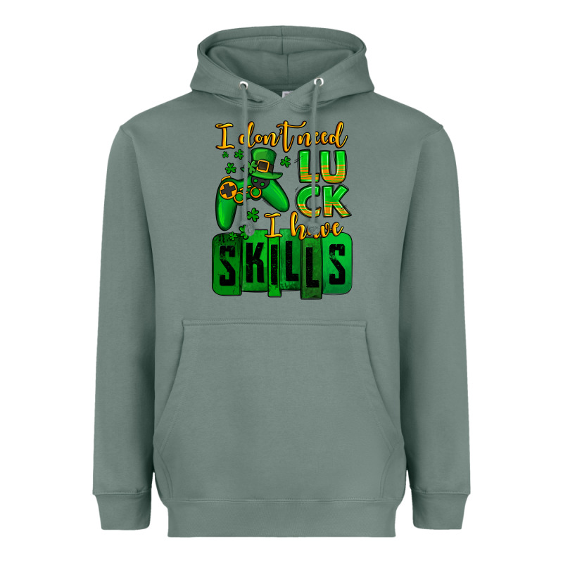 St. Patrick's I Don't Need Luck I Have Skills Heavyweight Hoodie by OliviaCreatesArt | Teevron
