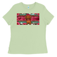 Matcha dachshund puppy license plate Ladies Tee - Artiststas