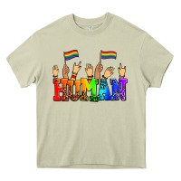 Mossy human with hands and pride flags Heavy Core Tee - AdoDesignShop