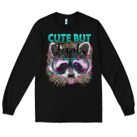 Black cute but feral Long Sleeve Tee - Artiststas