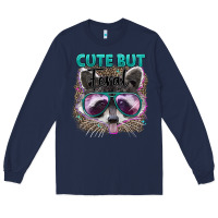Navy cute but feral Long Sleeve Tee - Artiststas