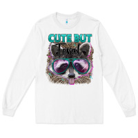 White cute but feral Long Sleeve Tee - Artiststas