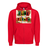 Red juneteenth free ish since 1865 Zipper Hoodie - TumblerDesignByShophia