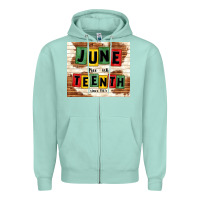 Seafoam juneteenth free ish since 1865 Zipper Hoodie - TumblerDesignByShophia