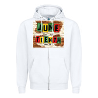 White juneteenth free ish since 1865 Zipper Hoodie - TumblerDesignByShophia