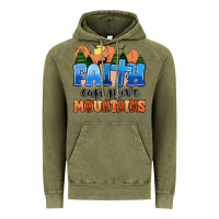 Vintage Olive faith can move mountains Vintage Hoodie - MaliasSmallBusiness