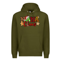 Army Green Nana Claus Christmas Lights And Gifts mother's day Premium Hoodie - HowdyJamesFarm