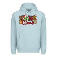 Blue Mist Nana Claus Christmas Lights And Gifts mother's day Premium Hoodie - HowdyJamesFarm