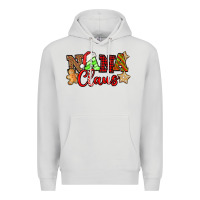 Dove Grey Nana Claus Christmas Lights And Gifts mother's day Premium Hoodie - HowdyJamesFarm