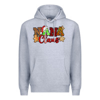 Heather Grey Nana Claus Christmas Lights And Gifts mother's day Premium Hoodie - HowdyJamesFarm