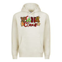 Oatmeal Heather Nana Claus Christmas Lights And Gifts mother's day Premium Hoodie - HowdyJamesFarm