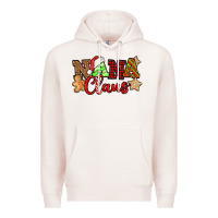 Pale Pink Nana Claus Christmas Lights And Gifts mother's day Premium Hoodie - HowdyJamesFarm
