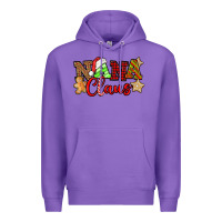Purple Nana Claus Christmas Lights And Gifts mother's day Premium Hoodie - HowdyJamesFarm