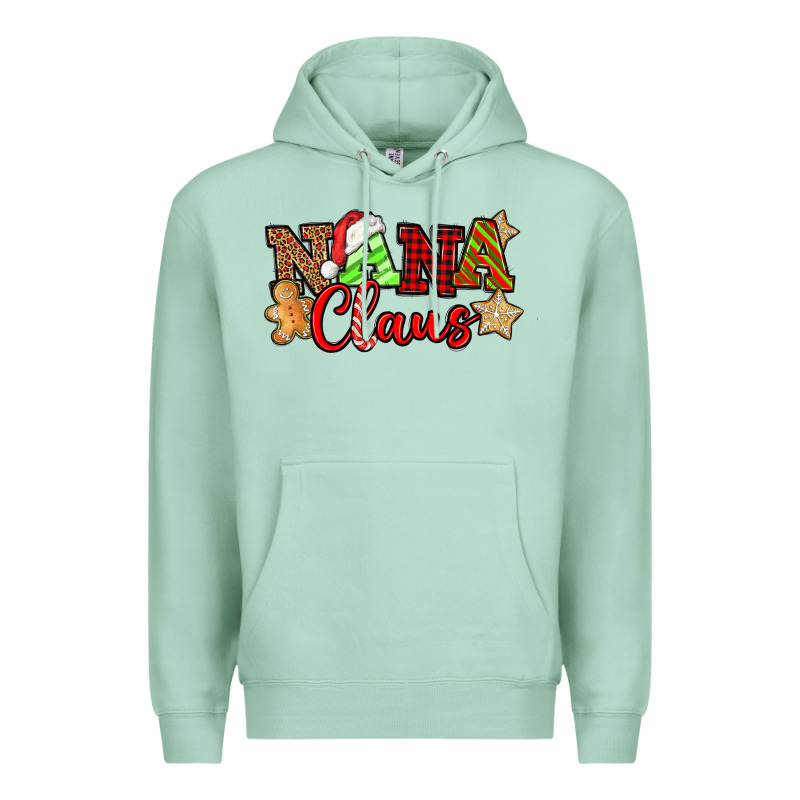 Nana Claus Christmas Lights And Gifts Mother's Day Premium Hoodie by HowdyJamesFarm | Teevron