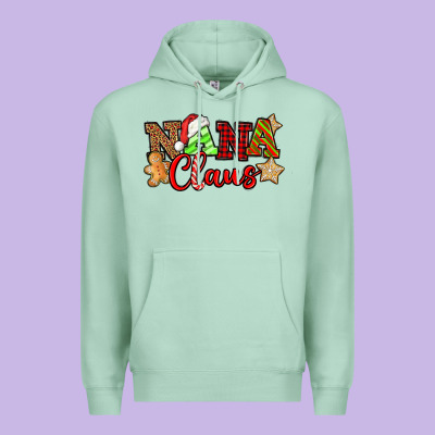 Nana Claus Christmas Lights And Gifts Mother's Day Premium Hoodie Designed By Howdyjamesfarm