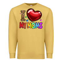 Antique Gold i love my moms Premium Sweatshirt - OliviaCreatesArt