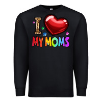 Black i love my moms Premium Sweatshirt - OliviaCreatesArt