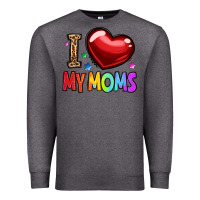 Charcoal Heather i love my moms Premium Sweatshirt - OliviaCreatesArt