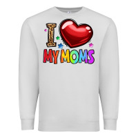 Dove Grey i love my moms Premium Sweatshirt - OliviaCreatesArt