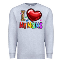 Heather Grey i love my moms Premium Sweatshirt - OliviaCreatesArt