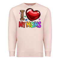 Pale Pink i love my moms Premium Sweatshirt - OliviaCreatesArt