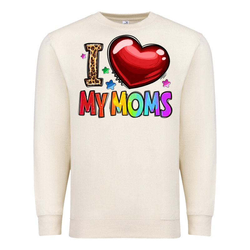I Love My Moms Premium Sweatshirt by OliviaCreatesArt | Teevron