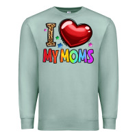 Seafoam i love my moms Premium Sweatshirt - OliviaCreatesArt