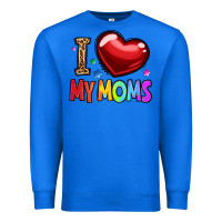 True Royal i love my moms Premium Sweatshirt - OliviaCreatesArt
