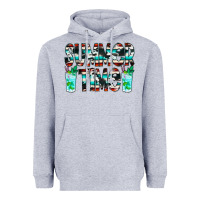 Heather Grey Summer Time Cowhide Serape Heavyweight Hoodie - CowCowDesign