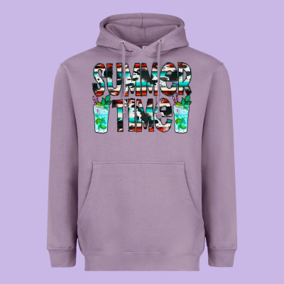 Summer Time Cowhide Serape Heavyweight Hoodie Designed By Cowcowdesign