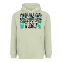 Matcha Summer Time Cowhide Serape Heavyweight Hoodie - CowCowDesign