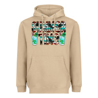 Mushroom Summer Time Cowhide Serape Heavyweight Hoodie - CowCowDesign