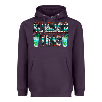 Plum Summer Time Cowhide Serape Heavyweight Hoodie - CowCowDesign