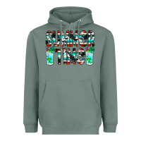 Sage Summer Time Cowhide Serape Heavyweight Hoodie - CowCowDesign