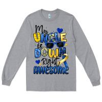 Heather Grey my uncle is down right awesome Long Sleeve Tee - Artiststas