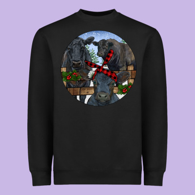 Black Angus Family Heavyweight Sweatshirt Designed By Ranaportraitstore