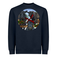 Navy Black Angus Family Heavyweight Sweatshirt - RanaPortraitStore