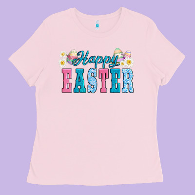 Happy Easter Eggs Ladies Tee Designed By Adodesignshop
