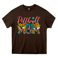 Chocolate Brown pittbull mom Heavy Core Tee - Artiststas