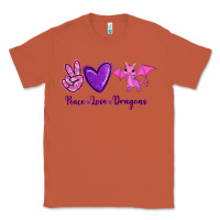 Copper Peace Love Dragons Classic Tee - RanaPortraitStore