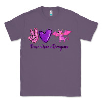 Lavender Peace Love Dragons Classic Tee - RanaPortraitStore