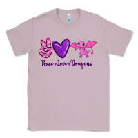 Lilac Peace Love Dragons Classic Tee - RanaPortraitStore
